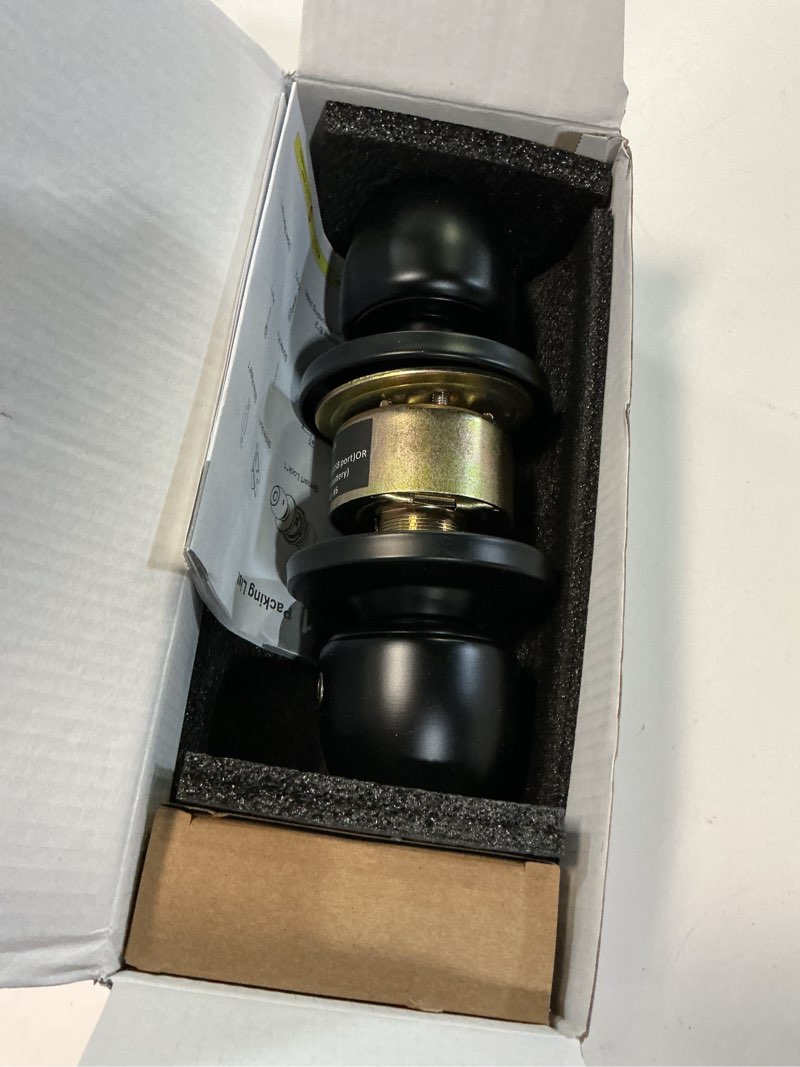 Condition photo showing Good Condition for 52HZ Fingerprint Door Knob with Lock, 3 in 1 Smart Finger Print Door Lock, Auto Lock, Tuya App Control & Key, Biometric Thumbprint Door Locks for Bedroom, Garage, Home & Office, Matte Black