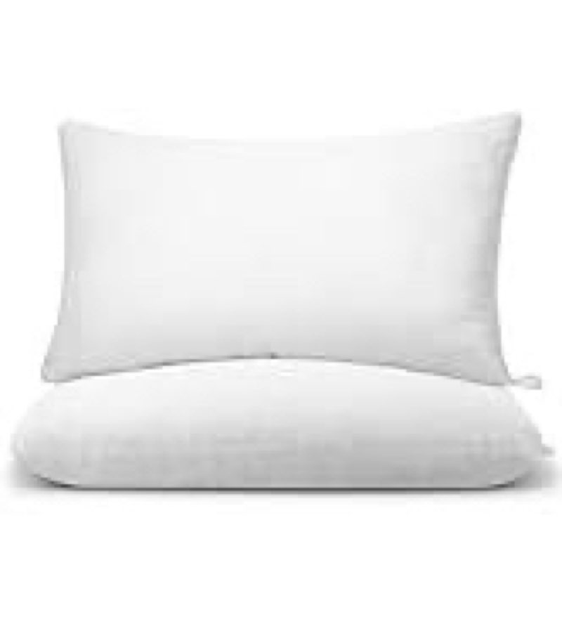 bed pillows for sleeping standard size set of 2 – soft gusseted 20 x 26 inch bed pillows for side, back, and stomach sleepers – hotel quality down alternative pillows, white