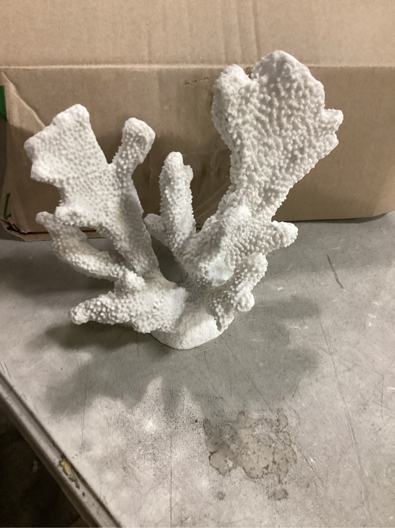 Condition photo showing Good Condition for white resin coral decorations artificial coral statue home décor accents hawaiian beach decorations for home nautical decorations beach themed home living room party decor