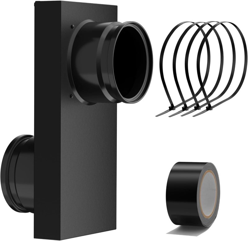 upgraded 84049 periscope dryer vent, 0-5" adjustable periscope dryer vent kit, clothes dryer replace