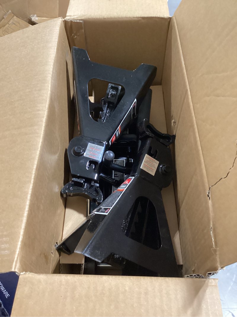 Condition photo showing As Is for torin black 2-ton steel manual hydraulic floor jack