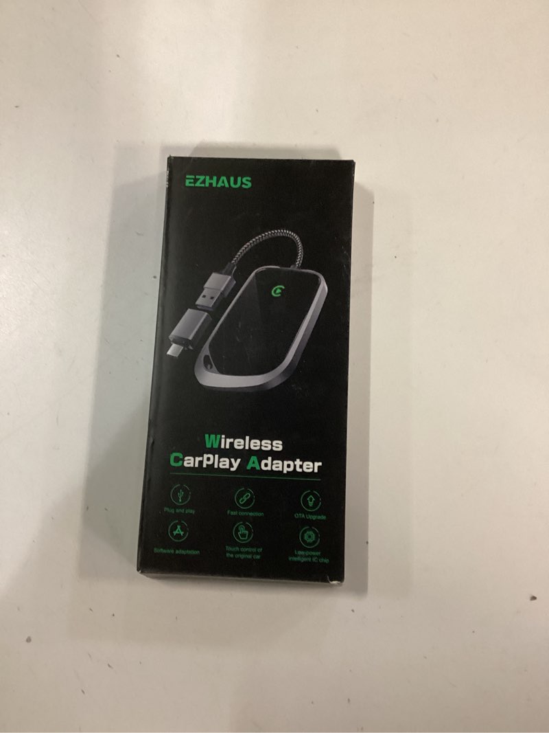 Condition photo showing New/Like New for EZHAUS Wireless CarPlay Adapter, 2025 Upgraded Plug & Play Convert Wired to Wireless for iPhone, Low Latency Car Play Adapter Wired CarPlay to Wireless, Mini Car Play Dongle for iOS 10+(Black Gray)