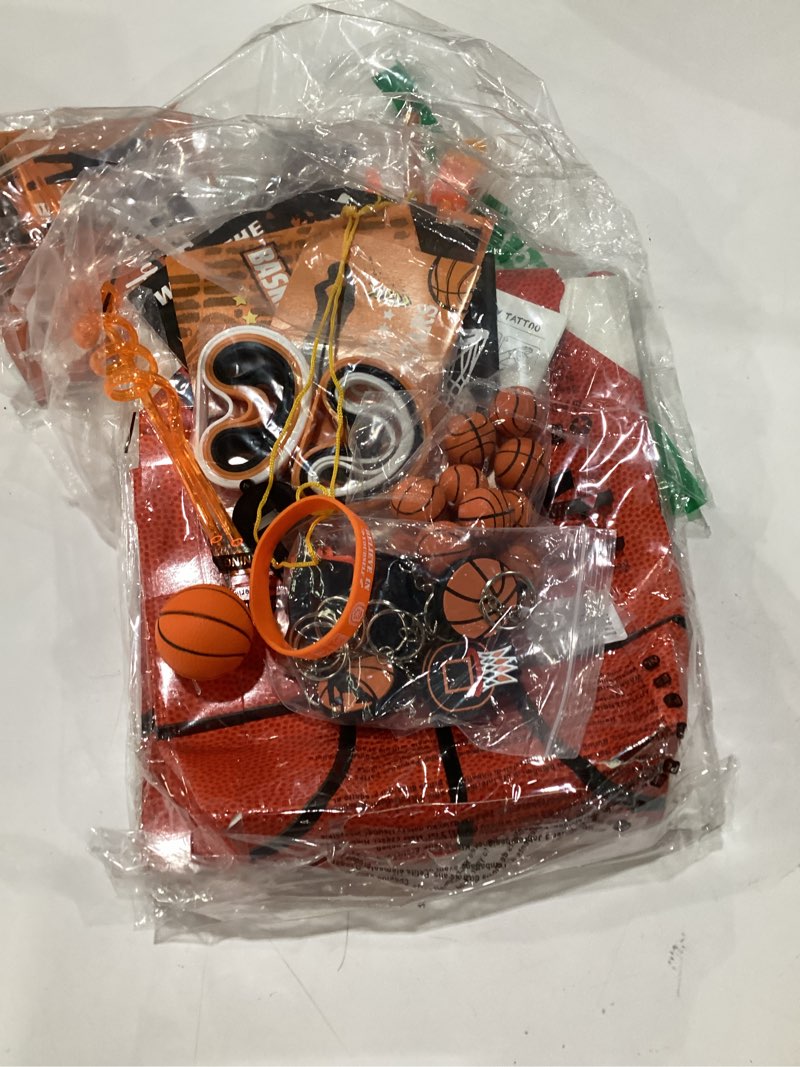 Condition photo showing Good Condition for winrayk 122pcs basketball party favors birthday supplies, gift bags straws stress balls tattoo stickers silicone wristbands, gifts toys goodie bag stuffers sports basketball party supplies decorations