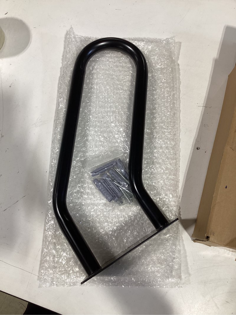 Condition photo showing Good Condition for handrails wall mount stair safety handle non-slip step metal u-shape grab yard mounted garage porch garden hand railings powder coated heavy duty indoor or outdoor safe bars black for 1 to 3 steps 1 pack 16"