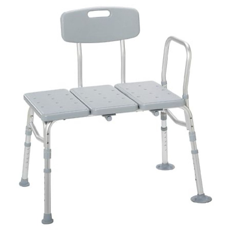 drive medical plastic tub transfer bench with adjustable backrest, 1.0 ea