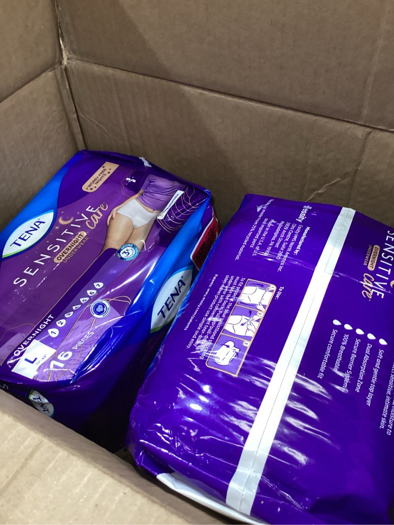 Condition photo showing Good Condition for TENA Sensitive Care Incontinence Pads for Women, Bladder Control & Postpartum, Ultimate Absorbency, One Size Fits Most, 99 Count Regular 99