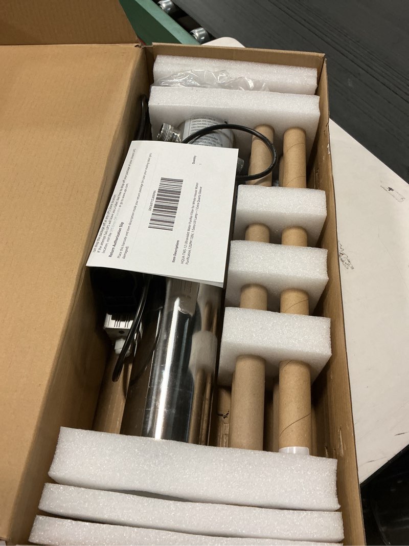 Condition photo showing New/Like New for HQUA-TWS-12 Ultraviolet Water Purifier Filter for Whole House Water Purification,12GPM 120V, 1 Extra UV Lamp + 1 Extra Quartz Sleeve 3/4" MNPT