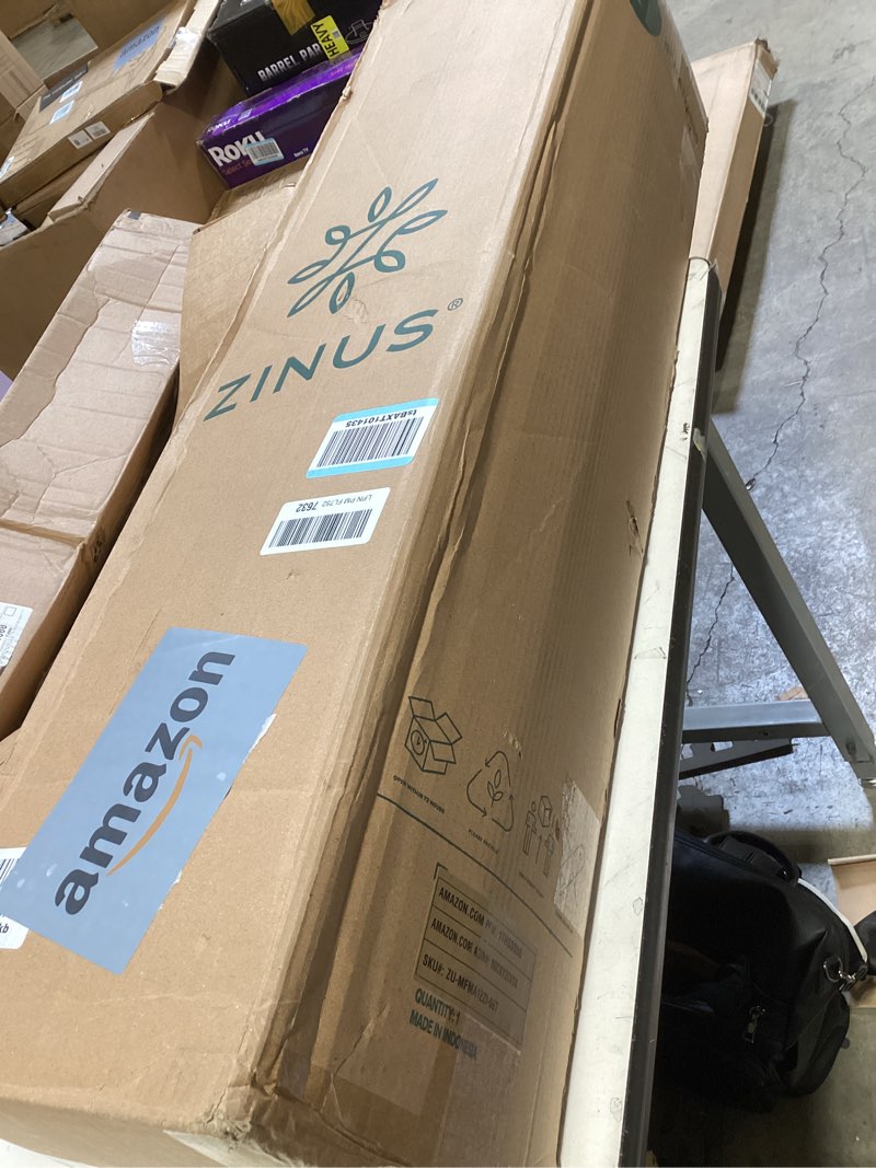 Condition photo showing New/Like New for zinus 6 inch twin green tea memory foam mattress [new version], fiberglass free, medium firm feel, zoned pressure relief, certified safe foams & fabric, mattress in a box white twin 6in small box