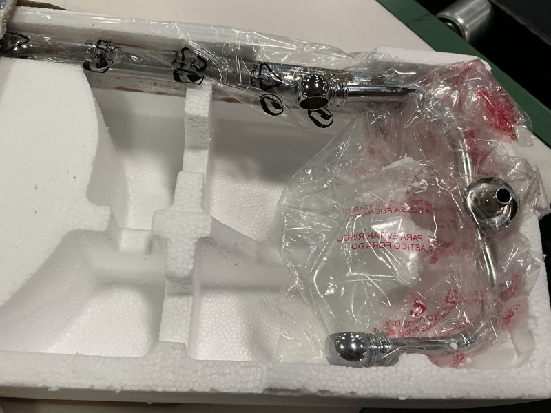 Condition photo showing As Is for Gatco 1436C Pedestal Toilet Paper Holder, Chrome Large, 22" H