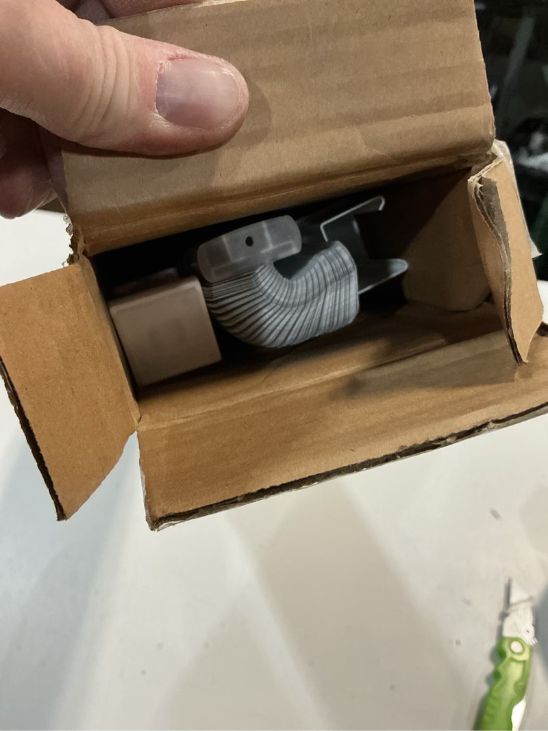 Condition photo showing As Is for no drill blinds for windows 1" aluminum cordless mini blinds l-shaped slat 100% privacy, for window size 30.5" w × 64" h - white white 30.5" w × 64" h
