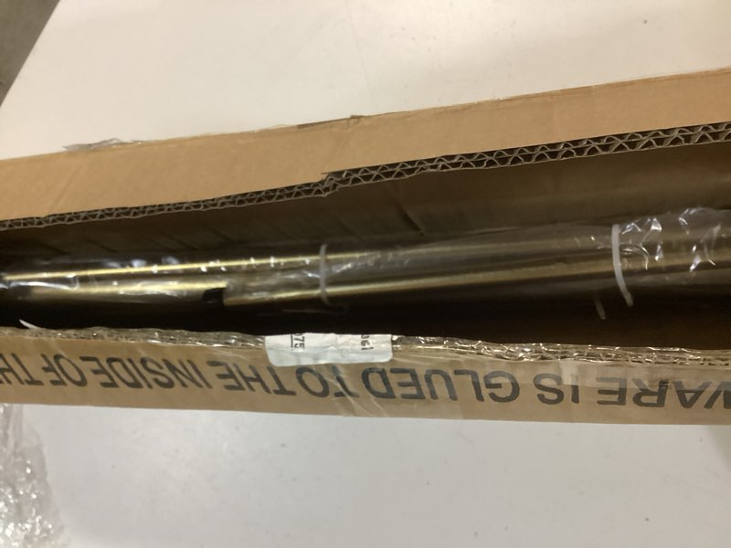 Condition photo showing New/Like New for Double Curtain Rod for 48-84 Inches Windows, Blackout Wrap Around Window Curtain Rods?1-inch Heavy Duty Adjustable Room Darkening Rustic Dual Drapery Curtain Rods for for Livingroom, Kitchen, Patio Brushed Gold for 48-84" Windows