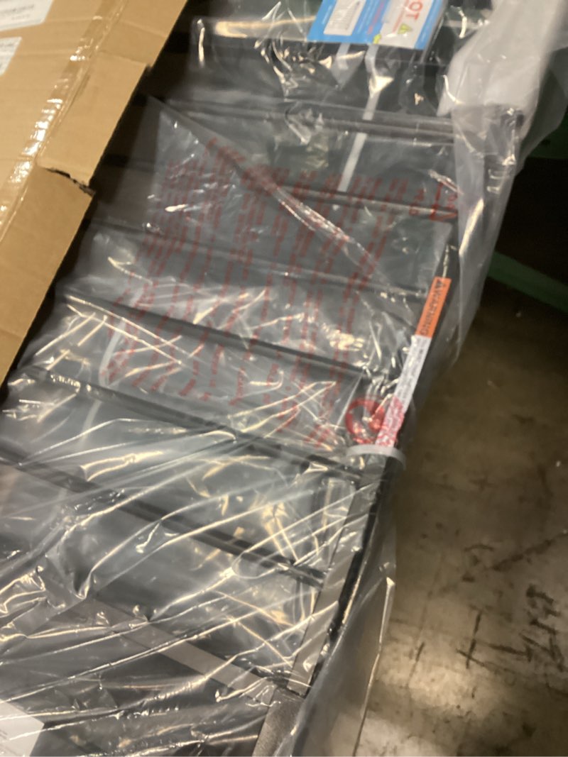 Condition photo showing Good Condition for 29.5-40.5" baby gate for stairs, dog gate for doorways, walk thru auto close metal baby safety gate for the house, stairs and doorways, child gate pressure mounted, pet gate for dog indoor - black black 29.5-40.5"w x 30"h