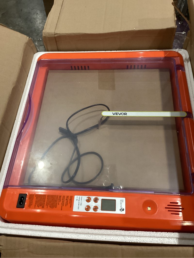 Condition photo showing Good Condition for 36 egg incubator with led candler, water tray, temperature & humidity control,