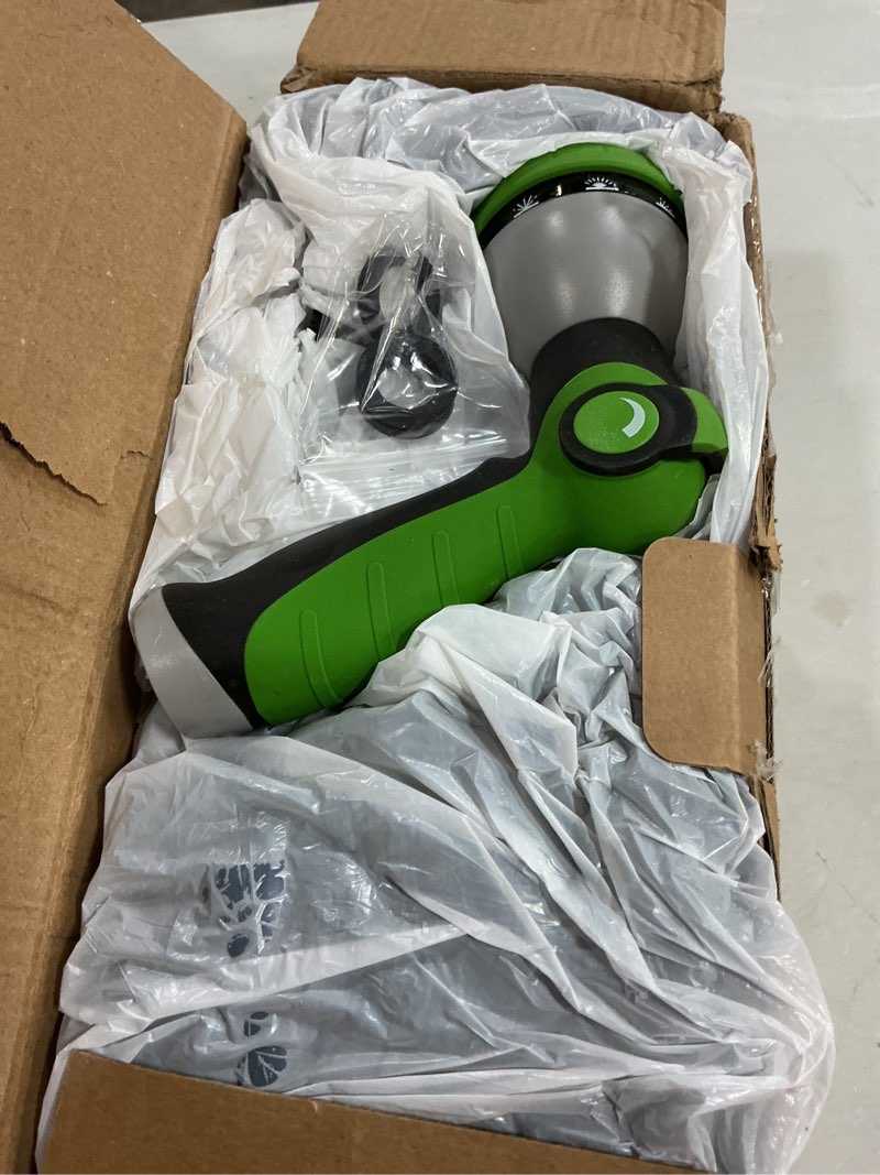 Condition photo showing Good Condition for garden hose 75ft – lightweight water hose 3/4”, flexible hose with 10 sprayer, burst-resistant, anti-kink for outdoor use, watering(green) green 75ft with nozzle