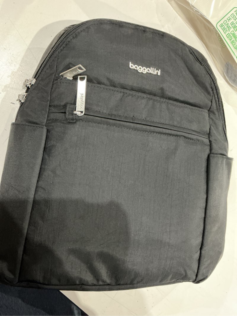 Condition photo showing Good Condition for baggallini securtex® anti-theft vacation travel backpack 10x13 slash-resistant nylon daypack w/rfid, black one size black