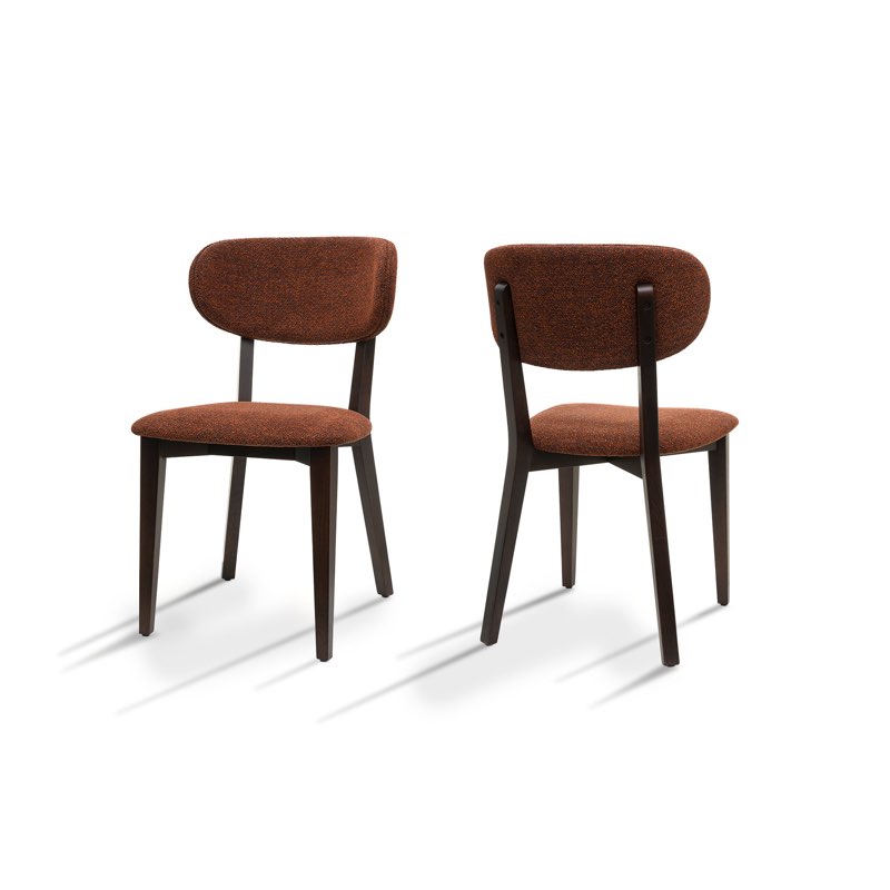 Rapsodi Wooden Dining Chairs Mid Century Upholstered Modern Kitchen Table Chairs for Room Furniture with Durable Premium Ergonomic Design (Rapsodi, First-grade beech wood)