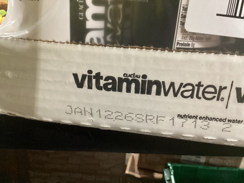 Condition photo showing As Is for vitaminwater XXX Açai Blueberry Pomegranate Nutrient Enhanced Flavored Water Beverage, 20 fl oz Bottles, 12 Pack XXX Açai Blueberry Pomegranate 20 fl oz (Pack of 12)
