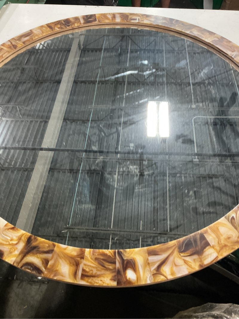 Condition photo showing Good Condition for 30" round pieced faux horn wall mirror - threshold™