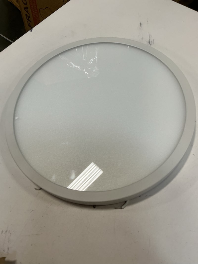 Condition photo showing New/Like New for Ceiling Light Fixture, Double Ring, Flush Mount Ceiling Light, 20W(95W Eq), Bathroom Light Fixtures, Kitchen Light Fixtures,1400lm, 4000K, Brushed Nickel, ETL (12", Natural White) 4000k | Natural White 12" Diameter