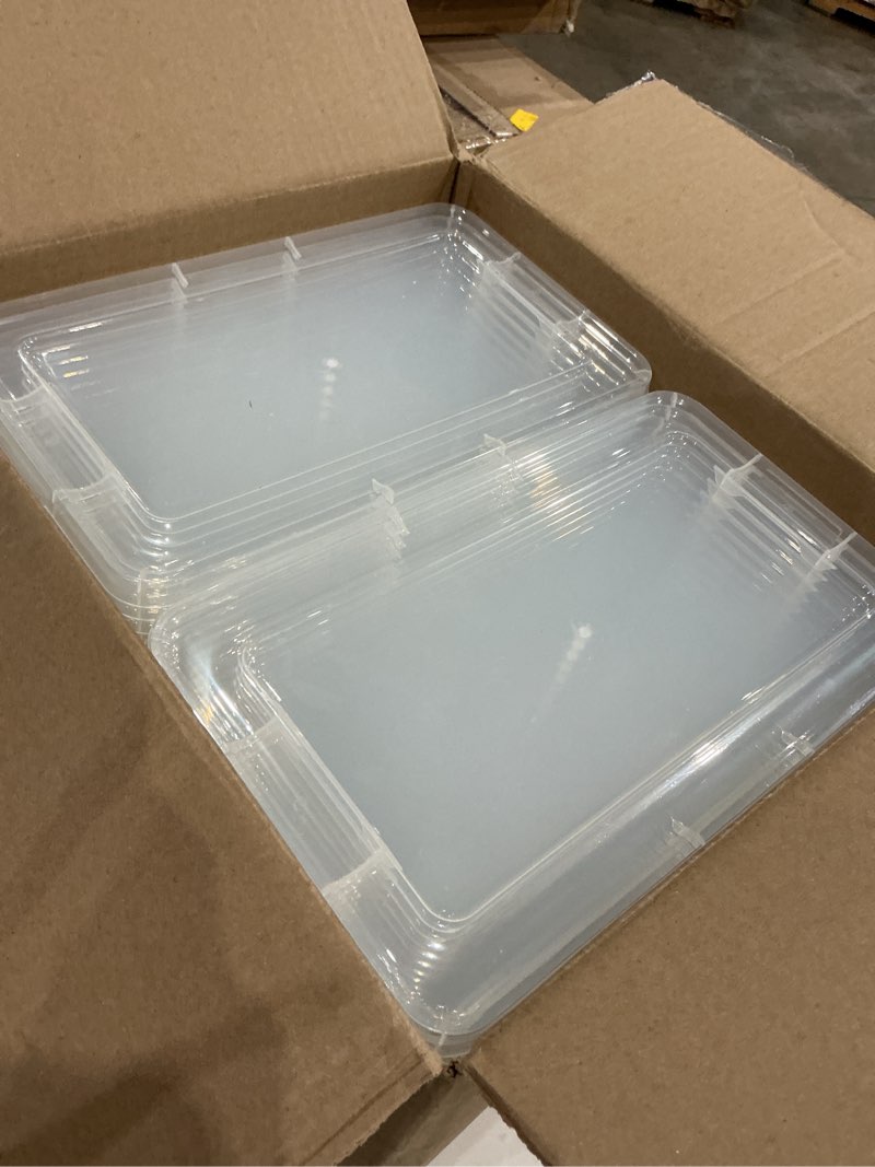 Condition photo showing Good Condition for iris usa 20-pack storage bins with lids, 6 quart, shoe boxes clear stackable containers organize shoes closet shelves, classroom organization teacher tools, game storage - bpa-free plastic 6 qt. - 20 pack