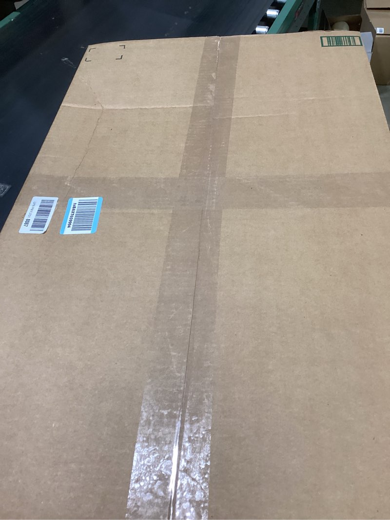 Condition photo showing As Is for Shintenchi Kitchen Island cart with Storage, Portable Bar Cabinet on Wheels, Rolling Microwave Cart 