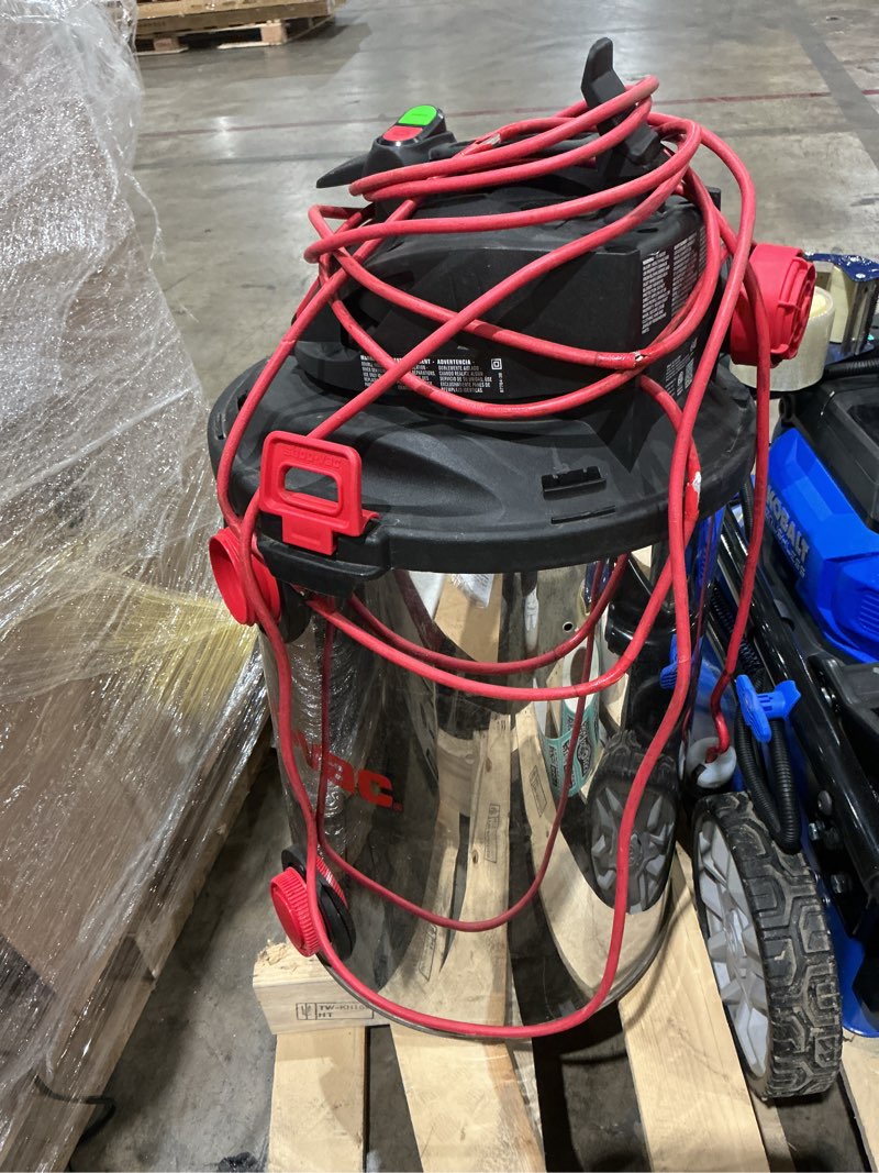 Condition photo showing As Is for item similar// shop-vac 16-gallons 6-hp corded shop vacuum with accessories included