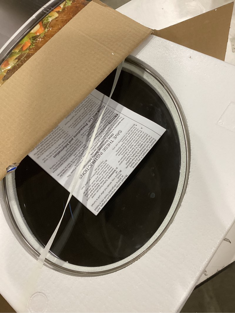 Condition photo showing New/Like New for Hamilton Beach Slow Cooker with 3 Cooking Settings, Dishwasher-Safe Stoneware Crock & Glass, 8-Quart Built-In Lid Rest, Black Black 8 Quarts