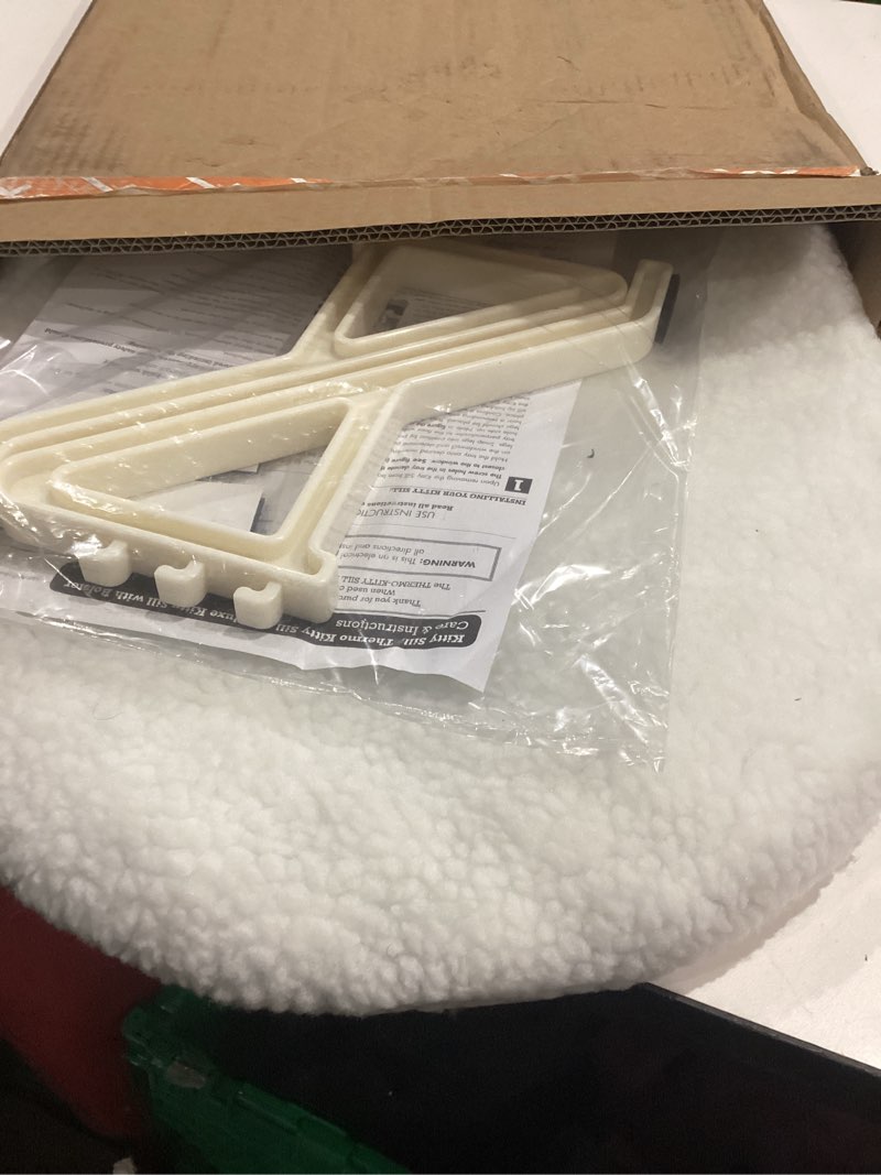 Condition photo showing Good Condition for k&h cordless cat window perch – cat window hammock bed with strong suction cups (holds 40 lbs), cushioned windowsill bed for indoor cats, washable cover, cream fleece, 24 x 14 inches fleece unheated
