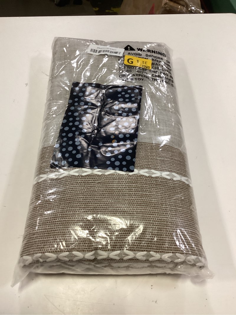 Condition photo showing New/Like New for zeemart contrast linen table cloth rectangle table cloths 60x120 inch brown, farmhouse style heavy weight beige tablecloth, water resistant burlap tablecloths brown 120" x 60" (rectangular)