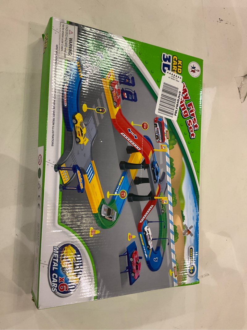 Condition photo showing New/Like New for My First Speed Racing Assembly Track Builder Toy Playset - Starter Kit with 6 Diecast Cars, Accessories for Kids