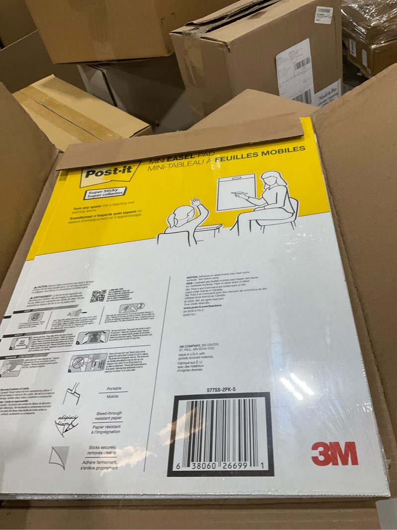 Condition photo showing New/Like New for Post-it Super Sticky Mini Easel Pad  15  x 18   White  3 Pads