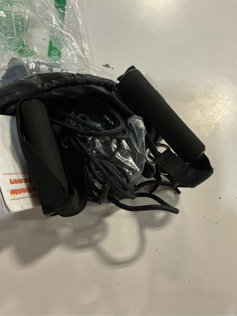 Condition photo showing Good Condition for atento shoulder rehab pulley system with foam handles?arm pulley with muti-anchor door strap for physical therapy exercises ?latex resistance bands for assisting rotator cuff, ac joint, shoulder pain
