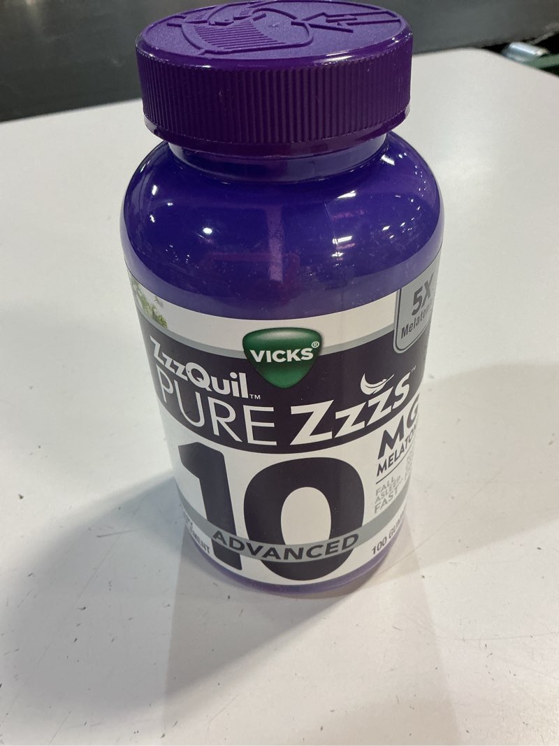 Condition photo showing New/Like New for exp. 12/2026 zzzquil pure zzzs fast dissolve melatonin, melatonin 10mg, sleep aid supplement, sleep aids for adults, strawberry flavored, 90 fast dissolve melatonin tablets