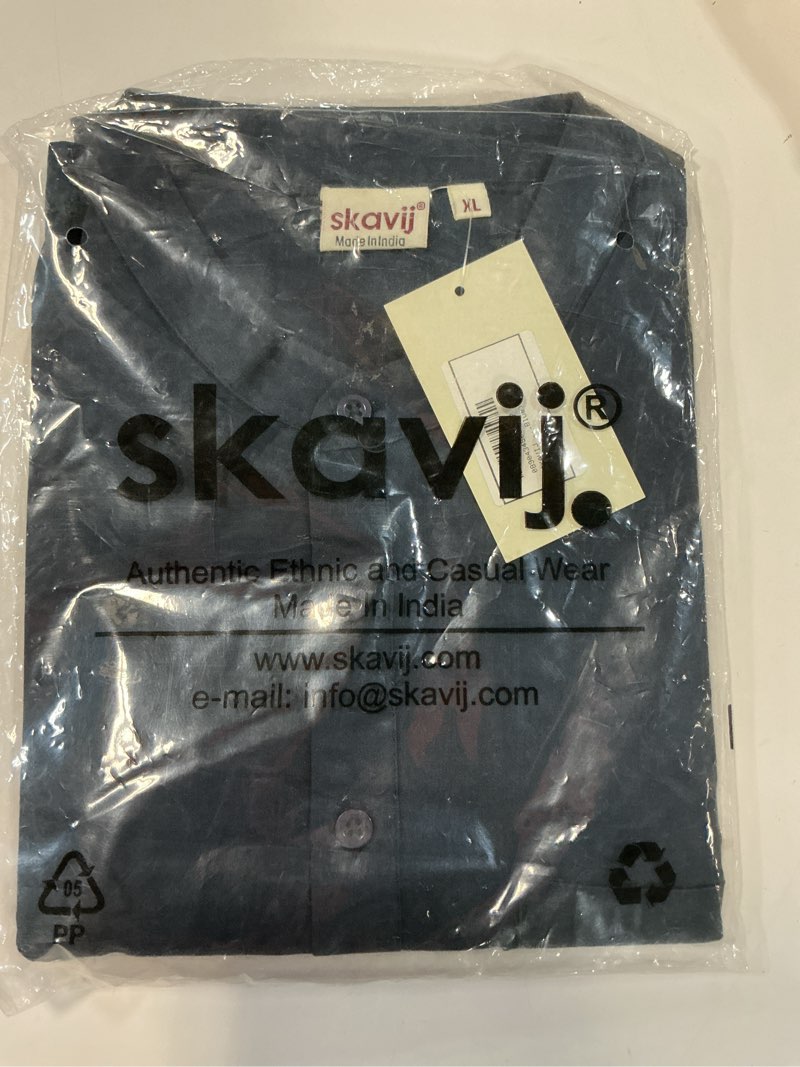 Condition photo showing New/Like New for skavij men’s pure cotton short kurta with chest pocket - solid eid & ramadan ethnic tunic large blue. size xl