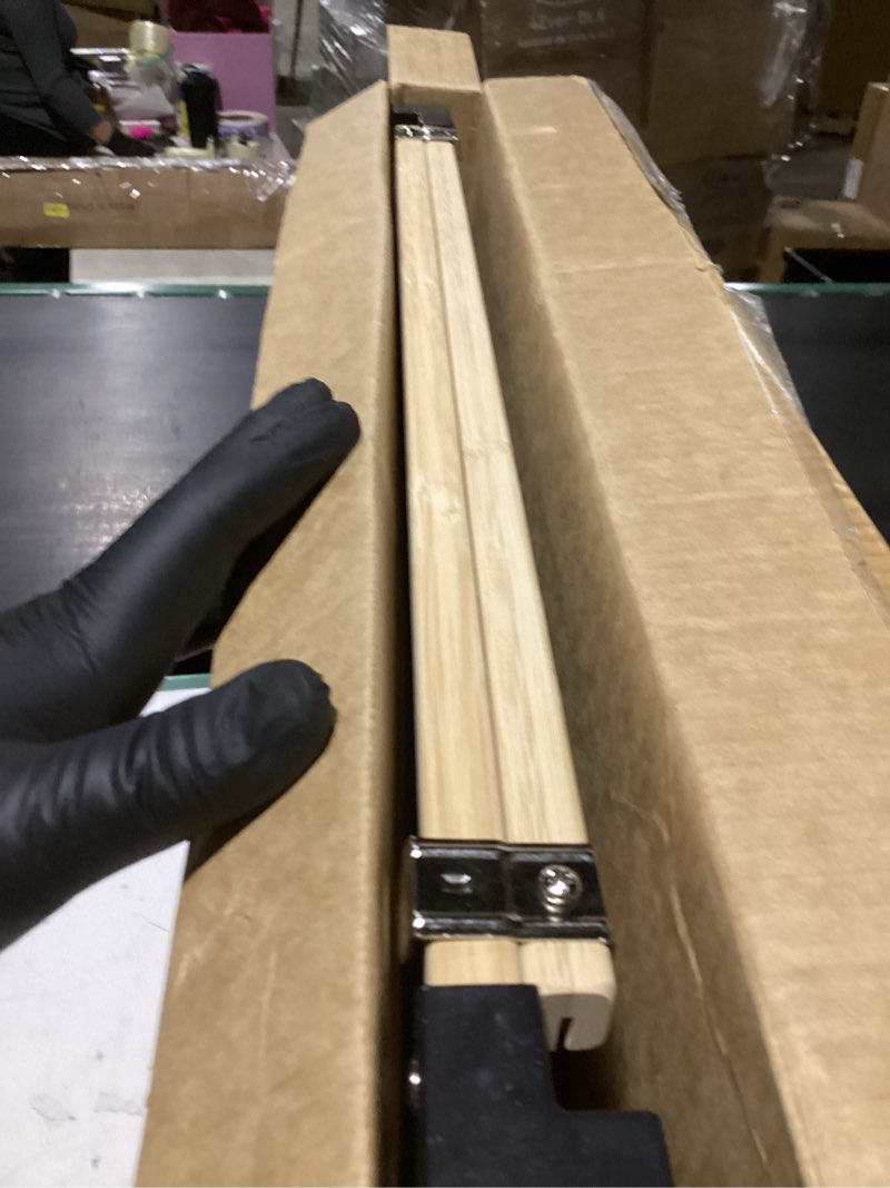 Condition photo showing New/Like New for Safety 1st Bamboo Baby Gate for Doorways, No Drill Gate with Door, Dog Gates, Fits 28"-42", 24" High, Bamboo and Black Bamboo Gate