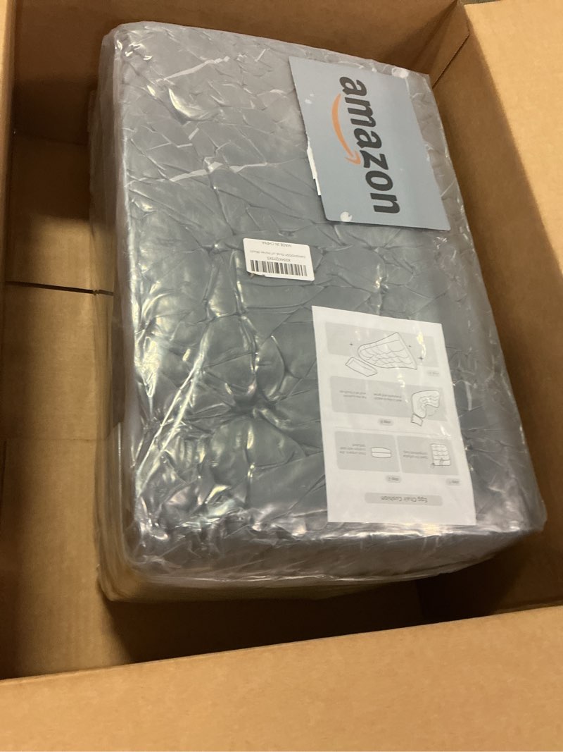 Condition photo showing New/Like New for Outdoor Egg Chair Cushion, Waterproof Hanging Chair Cushion with Headrest Pillow, Egg Chair Replacement Cushion for Patio Furniture, U-Shaped Eggs Swing Cushion for Basket Chairs, Black Black Patio Furniture Cushions