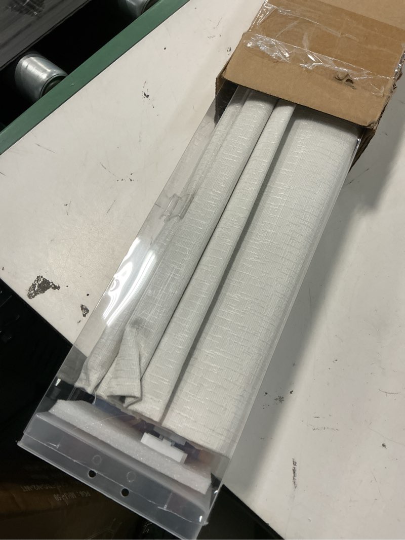 Condition photo showing Good Condition for no tools no drill roman shades, cordless blackout roman blinds for windows, room darkening window shades, smooth push & pull, easy to install, white, 31" w × 64" h white - b 31"w × 64"h