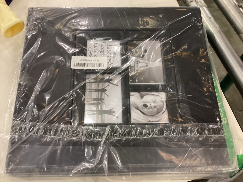 HoneyTolly Large Photo Album Self Adhesive for 4x6 8x10 Magnetic Scrapbook Album DIY 60 Black Sticky