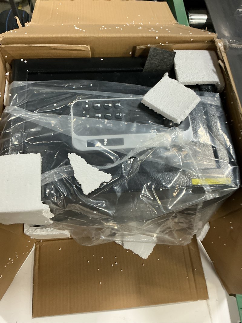 Condition photo showing New/Like New for 1.3 Cuft Small Safes for Home Use Fire and Water Proof, Anti-theft Fireproof Lock Box with Electronic Keypad, Alarm System and Removable Shelf, Fire Proof Safe for Home Documents, Valuables