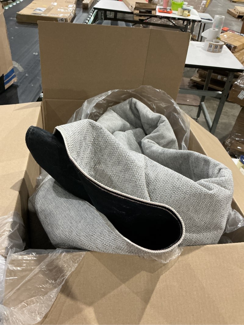 Condition photo showing As Is for not exact but similar washable area rugs non-slip modern abstract soft for living room entryway bedroom nursery, print pattern, blue grey navy gray blue/gray