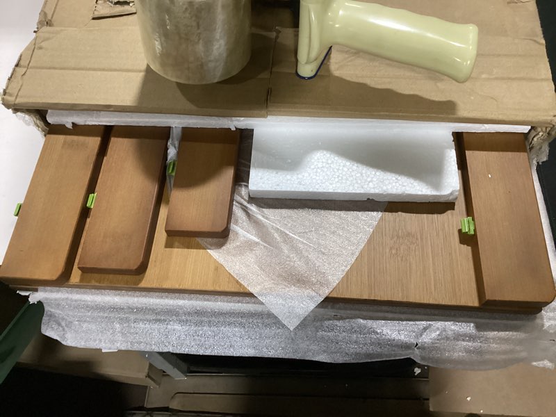 Condition photo showing Good Condition for wire shelf covers, bamboo wire rack covers for pantry, closet (4pcs, 32" w x 12" d) 32"w x 12"d 4