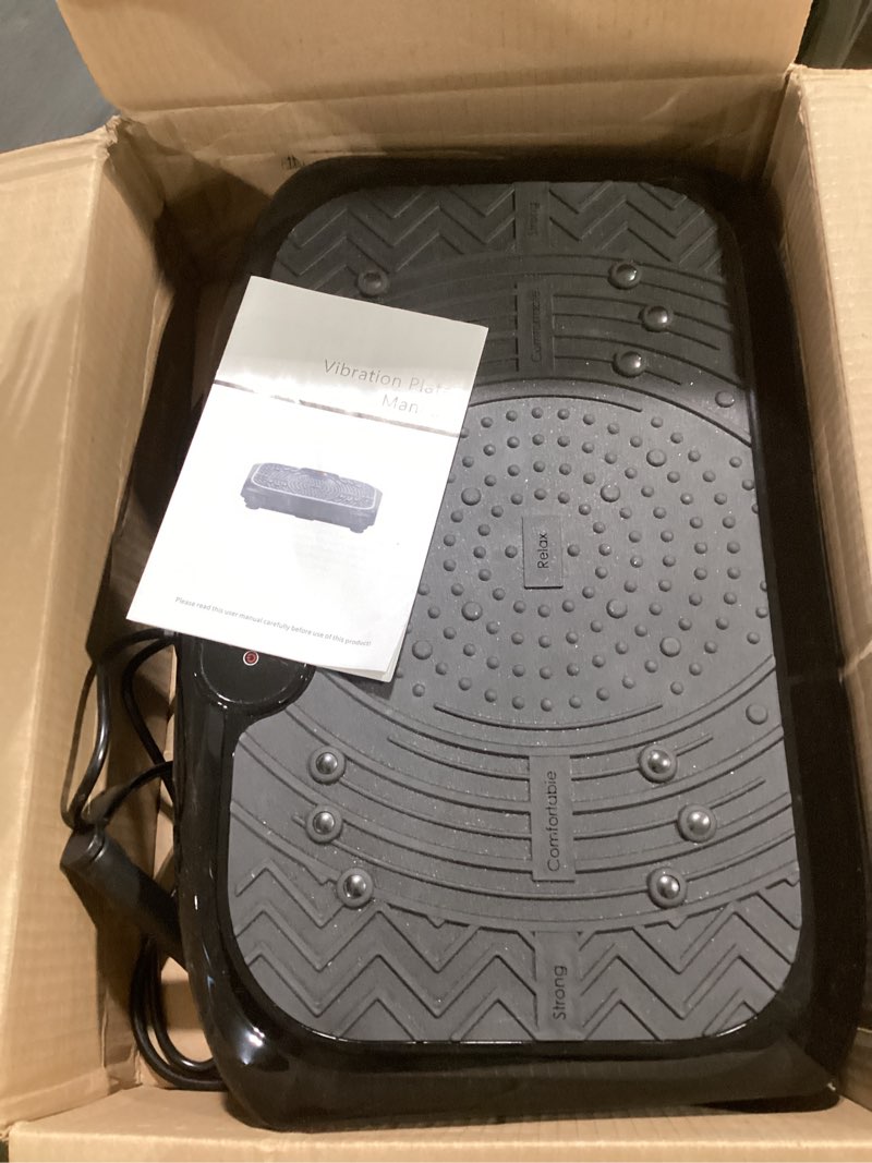 Condition photo showing As Is for Vibration Plate Exercise Machine 450 Lbs Capacity,Vibrating Plate for Lymphatic Drainage,Power Shake Plate 199 Speeds for Weight Loss,Full Body Vibration Platform Machines for Women Men