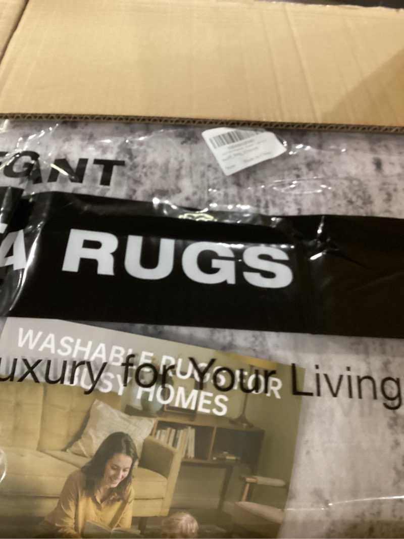 Condition photo showing Good Condition for area rugs 8x10 living room: washable large abstract modern neutral soft rug stain resistant non-slip backing carpet for bedroom dining room indoor nursery dorm home office decor - light grey light grey 8' x 10' (rectangular)