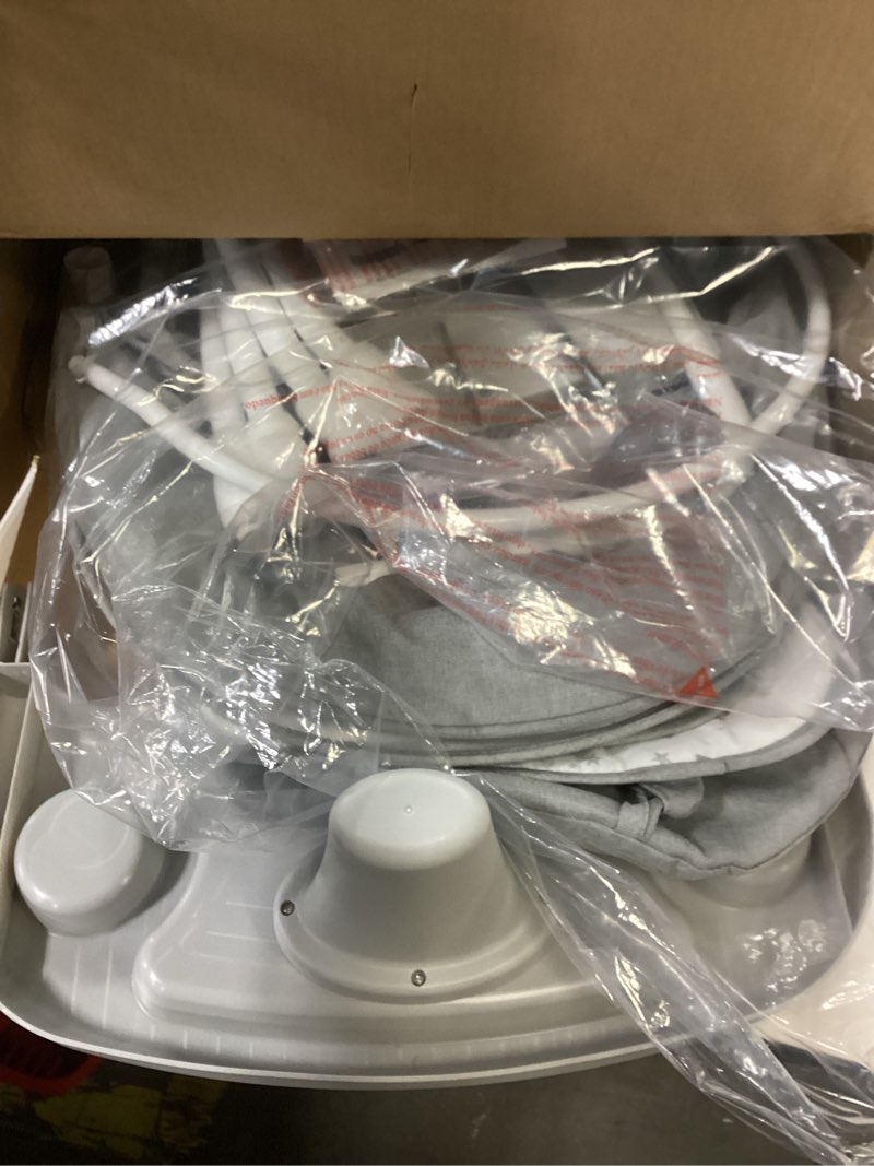 Condition photo showing New/Like New for 4-in-1 Electric Baby Bouncer, Electric Baby Swing, Dining Chair, Removable Rocker with 16 Preset Melodies, 0-30 Months Max 33 lbs, Grey?No Power Bank Included