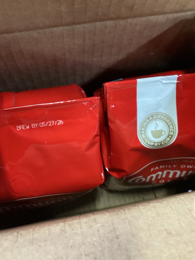 Condition photo showing New/Like New for community coffee breakfast blend ground coffee, medium roast, 32 ounce (pack of 2) breakfast blend 32 ounce (pack of 2)