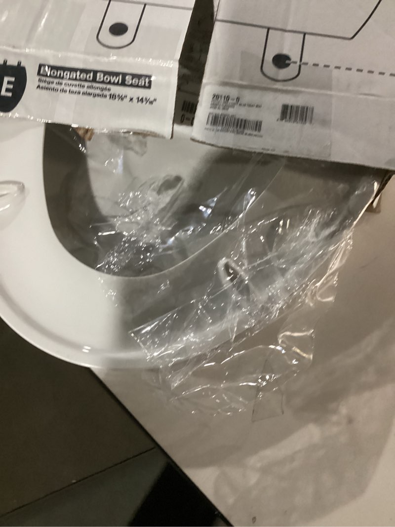 Condition photo showing Good Condition for KOHLER 20110-0 Brevia, Slow Close Toilet Seat, Elongated Toilet Seat, Grip-Tight Bumpers Quick-Attach Hardware, White White Elongated Quiet-Close