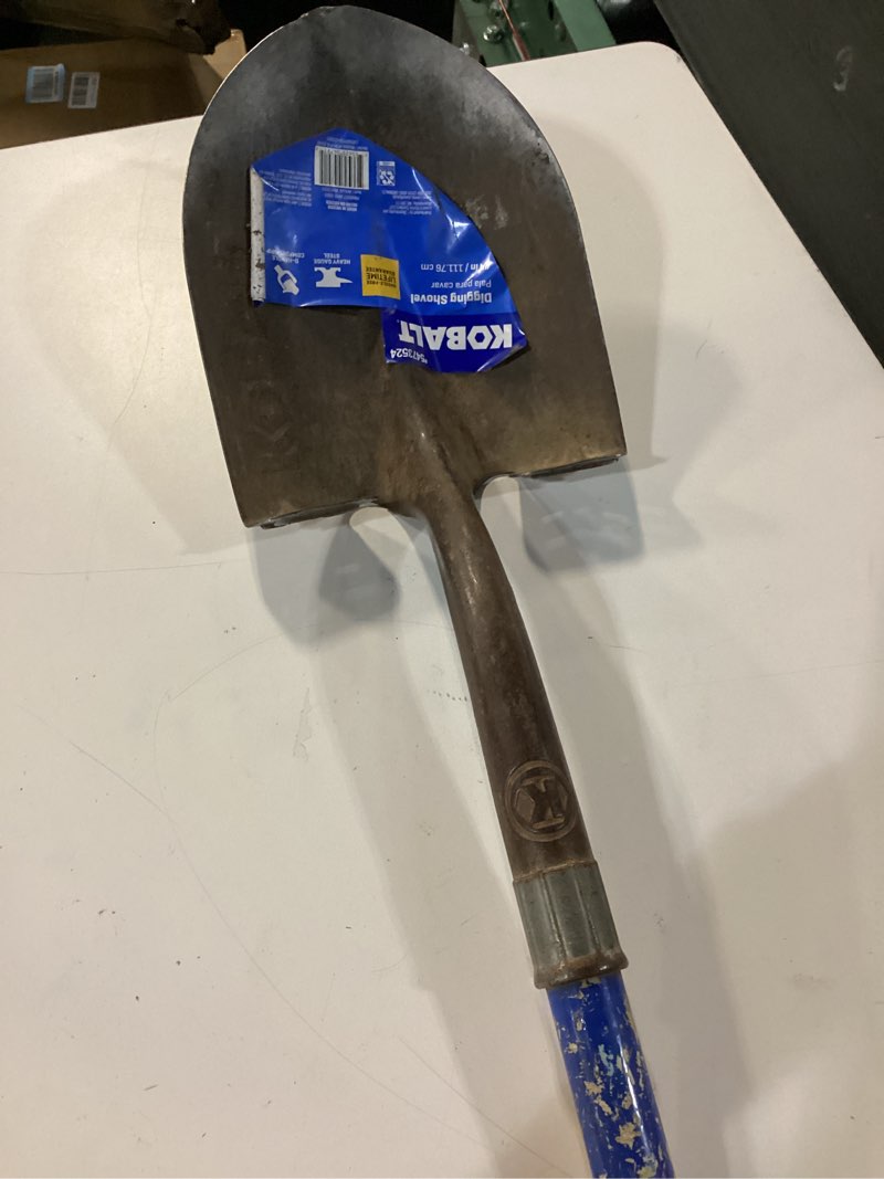 Condition photo showing As Is for kobalt 20.5-in fiberglass d-handle digging shovel