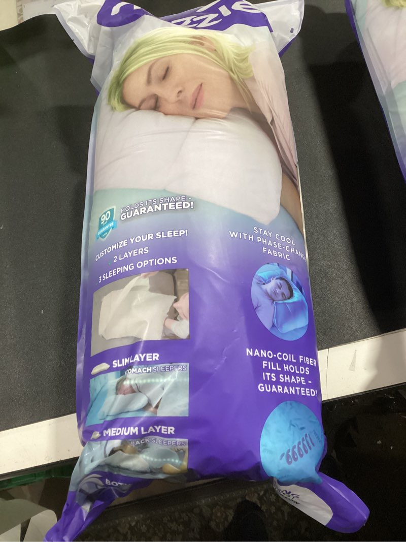 Condition photo showing New/Like New for Nuzzle Adjustable Pillow for Side Sleepers, Luxury King Size Bed Pillow Hotel Collection - Best Adjust Height Soft Firm Pillow for Back, Stomach or Side Sleepers