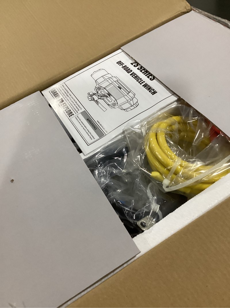 Condition photo showing Good Condition for X-BULL 5000lbs Electric Winch - 12V DC Power Waterproof Synthetic Rope Winch with Hawse Fairlead, Wireless & Wired Remote with Mounting Plate for ATV/UTV,Boat Trailer Winch 5000lbs-IP68