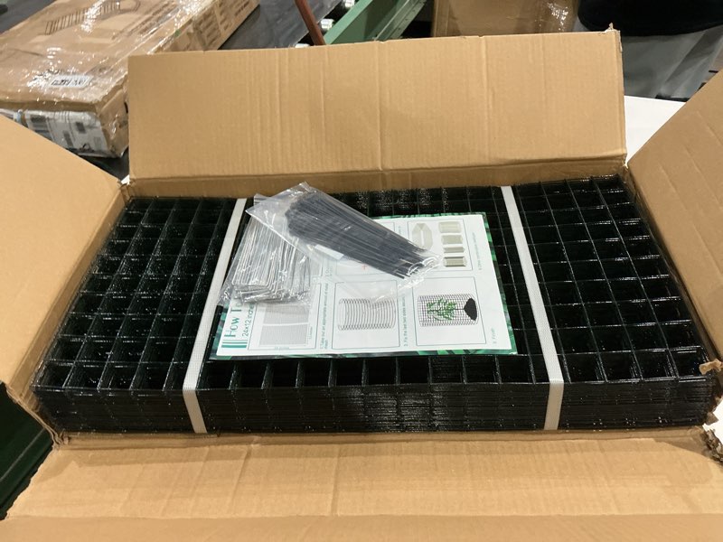 Condition photo showing Good Condition for 10 packs 24"x 12" large wire plant protectors wire plant cages mesh plant cage chicken wire cloche with ground stakes and nylon ties protect plants,garden,shrubs and vegetables from animals-30pcs 30pcs-24"x 12"